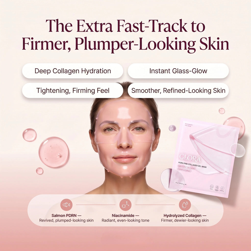 4x Pink Collagen Jelly Gel Mask