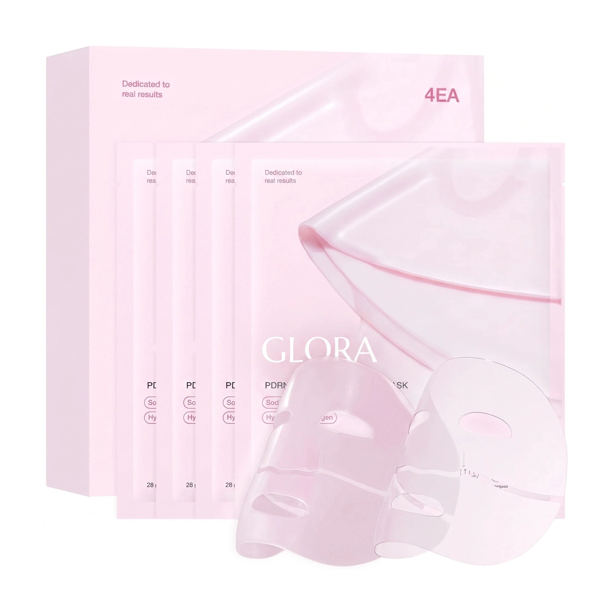 4x Pink Collagen Jelly Gel Mask